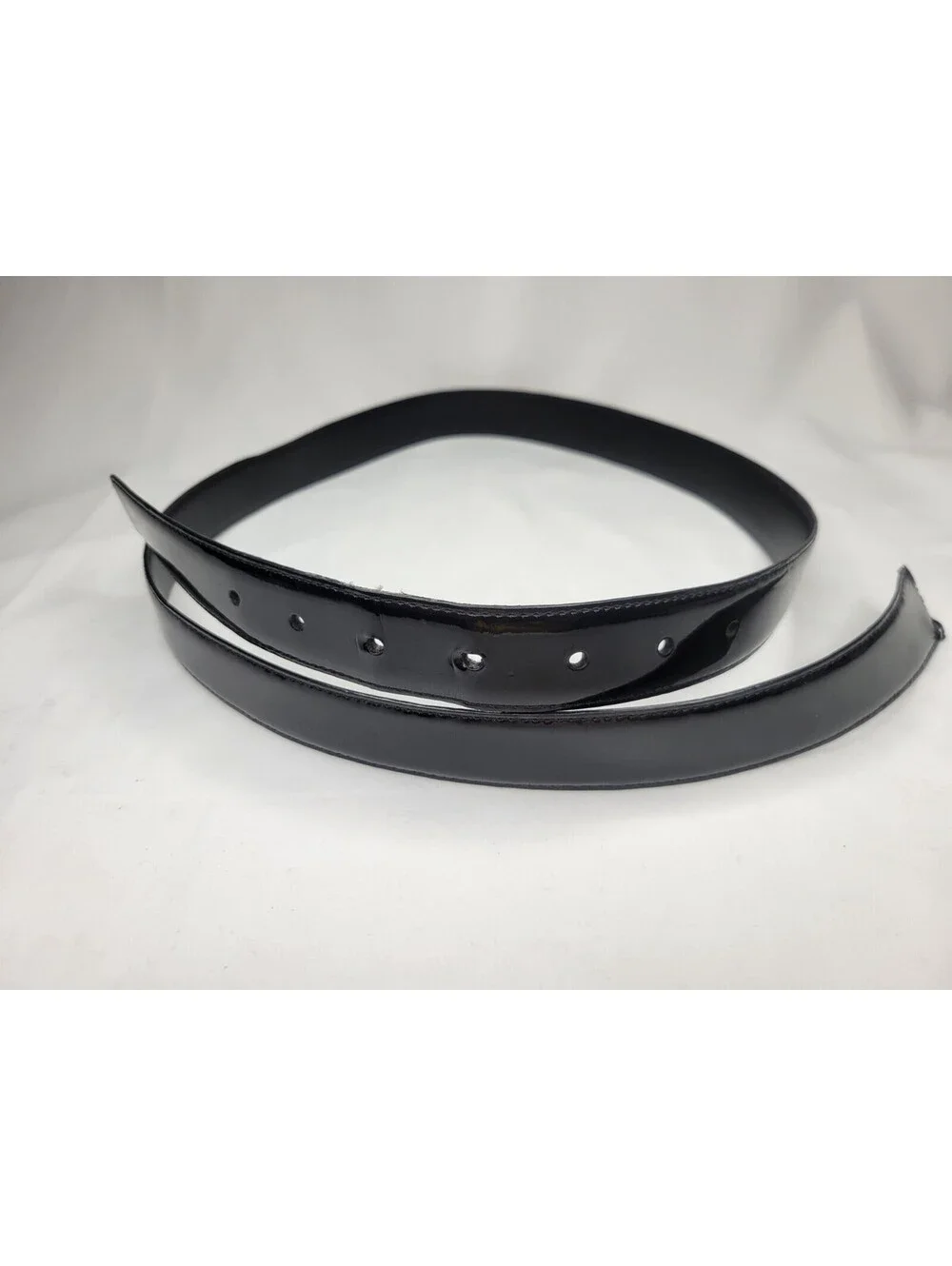 Calvin Klein Belt Genuine Leather Glossy/Matte Black XL **NO BUCKLE! BELT ONLY!!